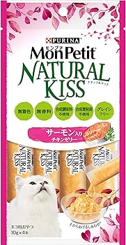 Amazon | モンプチ ナチュラルキッス 猫用おやつ サーモン入り